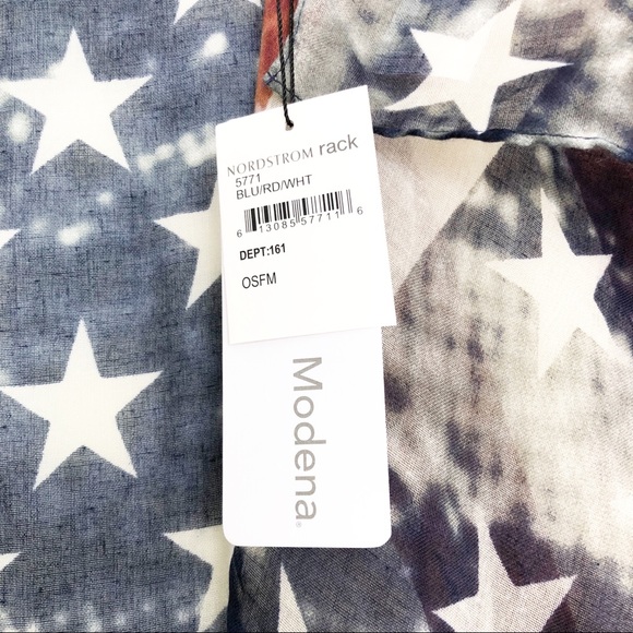 Modena American Flag Rustic Tie Dye Wrap Light Weight Scarf - Picture 5 of 10